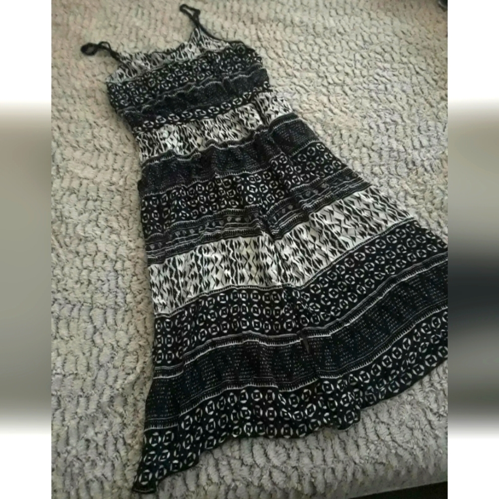 Forever 21 black white jumpsuit romper medium